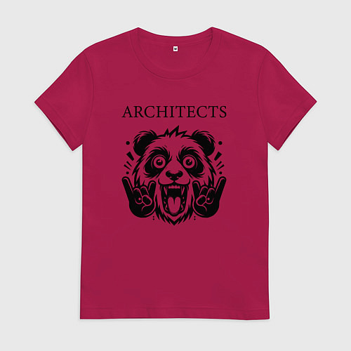 Женская футболка Architects - rock panda / Маджента – фото 1