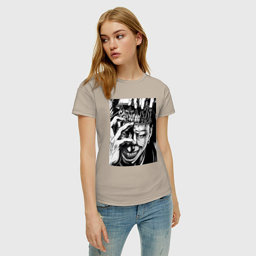 Женская футболка Магическая битва Сугуру Гэто / Миндальный – фото 3