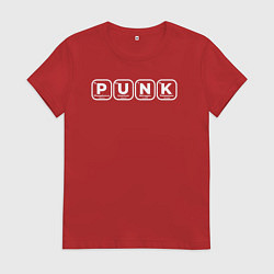 Футболка хлопковая женская Панк химия, цвет: красный