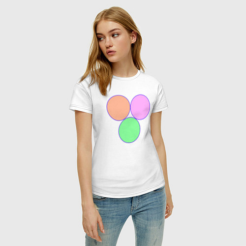 Женская футболка Три круга / Белый – фото 3