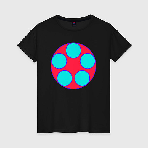 Женская футболка Круги в большом круге / Черный – фото 1