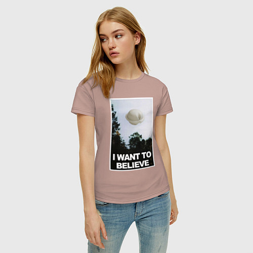 Женская футболка X files - dumpling / Пыльно-розовый – фото 3