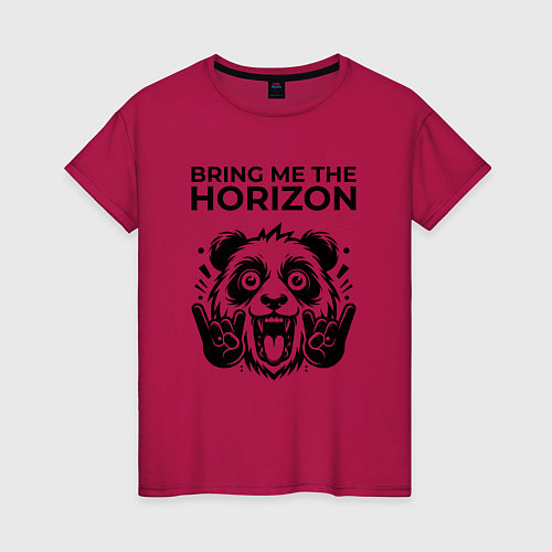 Женская футболка Bring Me the Horizon - rock panda / Маджента – фото 1
