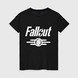 Футболка хлопковая женская Fallout - vault 33, цвет: черный