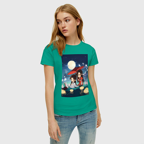 Женская футболка Лянь Се Чэн Хуа / Зеленый – фото 3