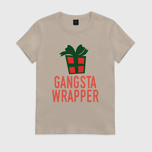 Женская футболка Gangsta wrapper / Миндальный – фото 1