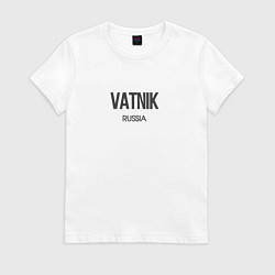 Футболка хлопковая женская Vatnik, цвет: белый
