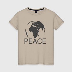 Женская футболка Peace the world