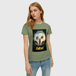 Футболка хлопковая женская Fallout - Lucy MacLean, цвет: авокадо — фото 2
