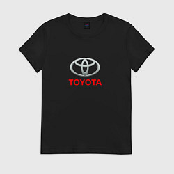 Футболка хлопковая женская Toyota brend auto, цвет: черный