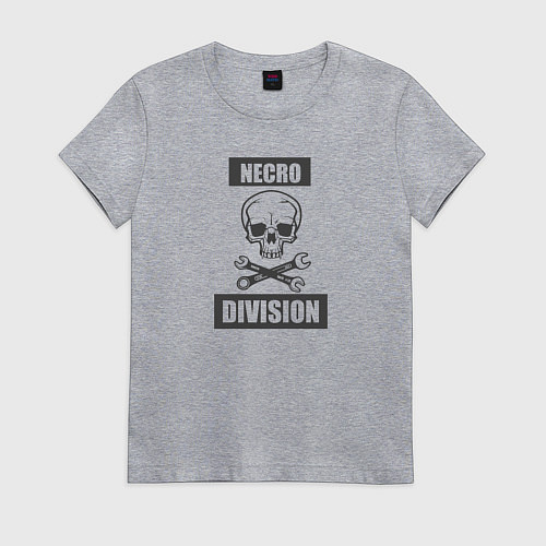 Женская футболка Некруха культ / Меланж – фото 1