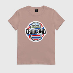 Футболка хлопковая женская Таиланд, цвет: пыльно-розовый