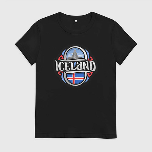 Женская футболка Iceland / Черный – фото 1