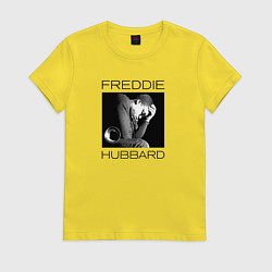 Футболка хлопковая женская Tribute to Freddie Hubbard, цвет: желтый