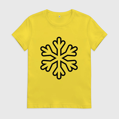Женская футболка Снежинка / Желтый – фото 1
