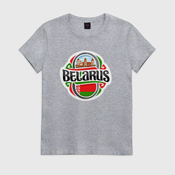 Футболка хлопковая женская Belarus, цвет: меланж