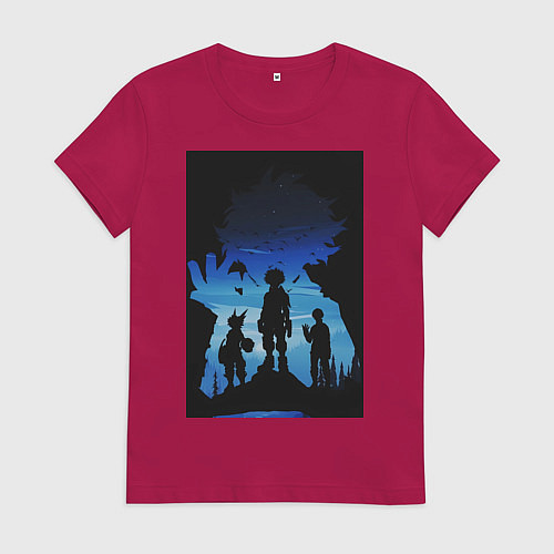 Женская футболка Моя геройская академия Идзуку Мидория Кацуки Бакуг / Маджента – фото 1