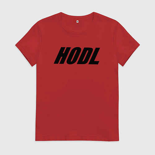 Женская футболка HODL / Красный – фото 1