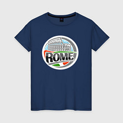 Футболка хлопковая женская Рим - Италия, цвет: тёмно-синий
