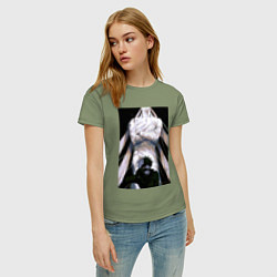 Футболка хлопковая женская Магическая битва Мэгуми Фусигуро холодный юноша, цвет: авокадо — фото 2