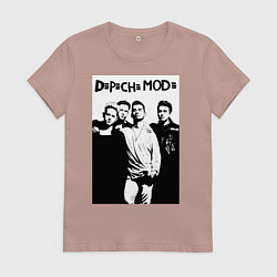 Футболка хлопковая женская Depeche mode all, цвет: пыльно-розовый