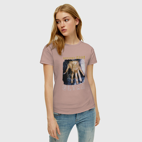 Женская футболка Depeche Mode - Ultra hand / Пыльно-розовый – фото 3