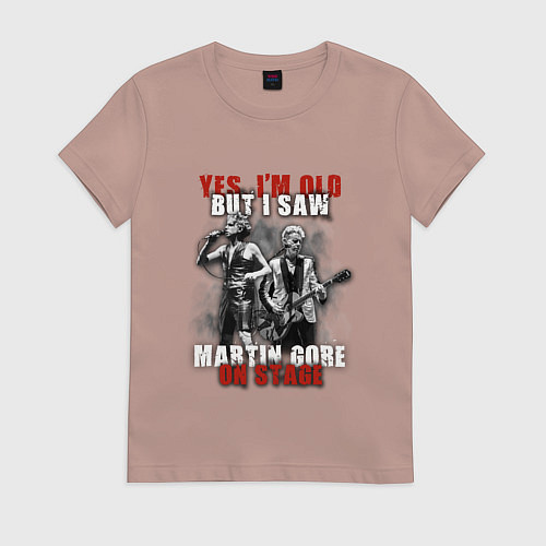 Женская футболка Depeche Mode - Martin on stage / Пыльно-розовый – фото 1