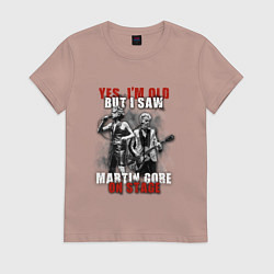 Футболка хлопковая женская Depeche Mode - Martin on stage, цвет: пыльно-розовый