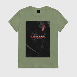 Футболка хлопковая женская Убийца гоблинов рыцарь авантюрист, цвет: авокадо