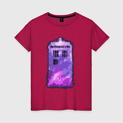 Футболка хлопковая женская Violet tardis, цвет: маджента