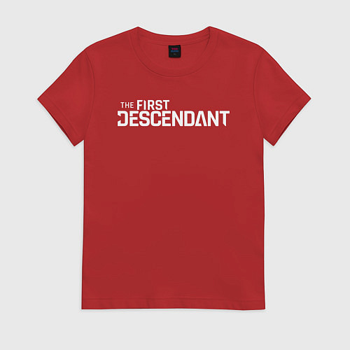 Женская футболка The first descendant logo / Красный – фото 1