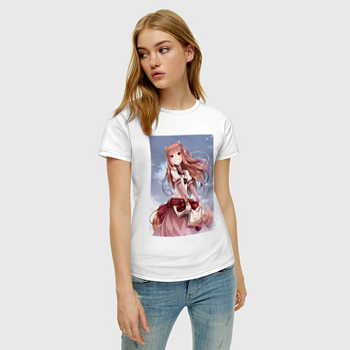 Женская футболка Волчица и пряности арт Холо / Белый – фото 3