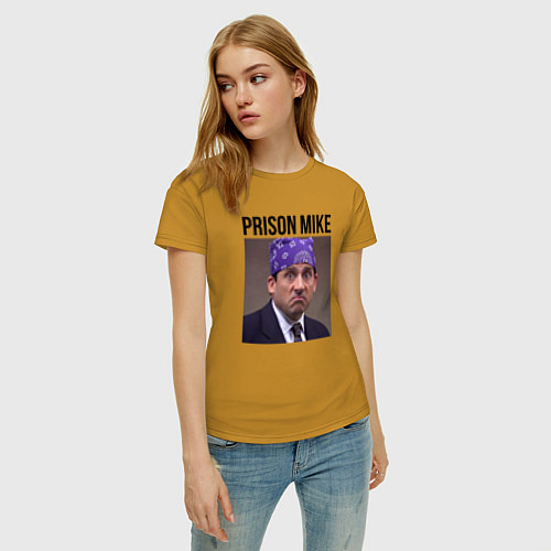 Женская футболка Prison mike Michael Scott - офис / Горчичный – фото 3