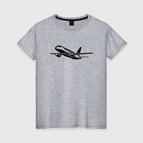 Женская футболка Сухой Суперджет 100 черный / Меланж – фото 1