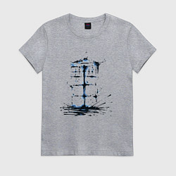 Футболка хлопковая женская Ink tardis, цвет: меланж