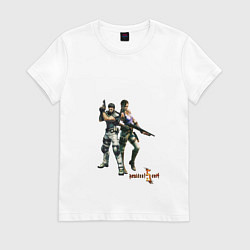 Футболка хлопковая женская Крис и Шева, цвет: белый