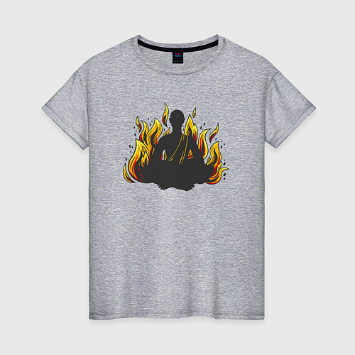 Женская футболка Fire yoga / Меланж – фото 1