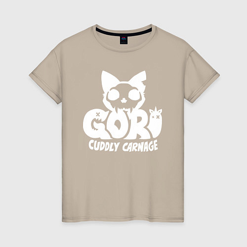 Женская футболка Goro cuddly carnage logo / Миндальный – фото 1