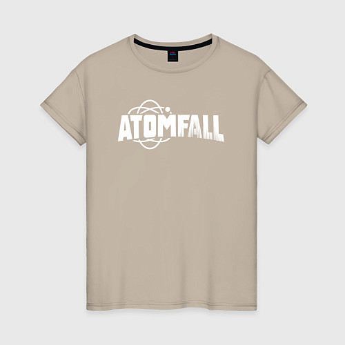 Женская футболка Atomfall logo / Миндальный – фото 1