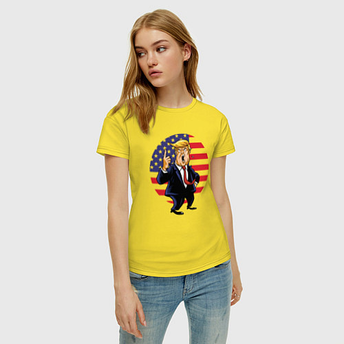 Женская футболка USA - Trump / Желтый – фото 3