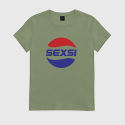 Футболка хлопковая женская Sexsi - секси, цвет: авокадо