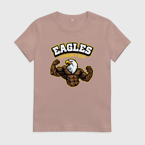 Женская футболка Eagles fitness / Пыльно-розовый – фото 1