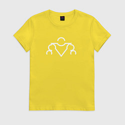 Футболка хлопковая женская Street Workout Силуэт, цвет: желтый