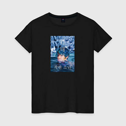 Женская футболка Техен вода / Черный – фото 1