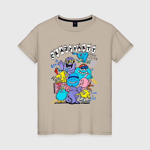 Женская футболка Вечеринка монстров / Миндальный – фото 1