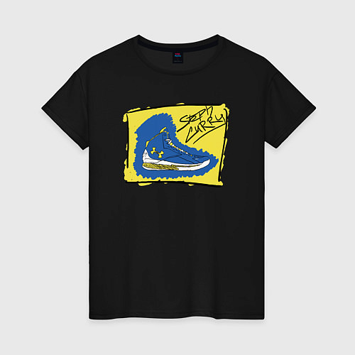 Женская футболка Steph Curry shoes / Черный – фото 1