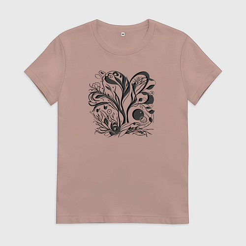 Женская футболка Природный модерн / Пыльно-розовый – фото 1