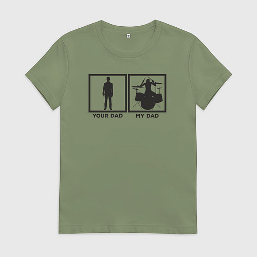 Женская футболка Отец барабанщик / Авокадо – фото 1