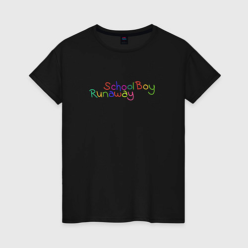 Женская футболка Schoolboy Runaway - logo / Черный – фото 1