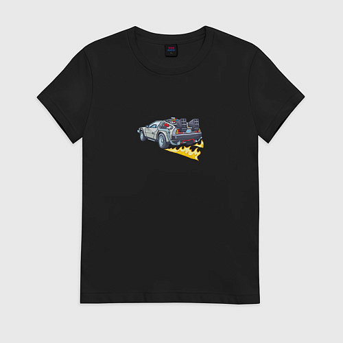 Женская футболка SN -назад в будущее / Черный – фото 1